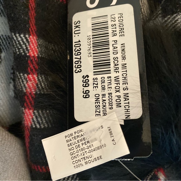 MITCHIE Scarf with Fox Fur Pom 🔥🔥 - Picture 7 of 7